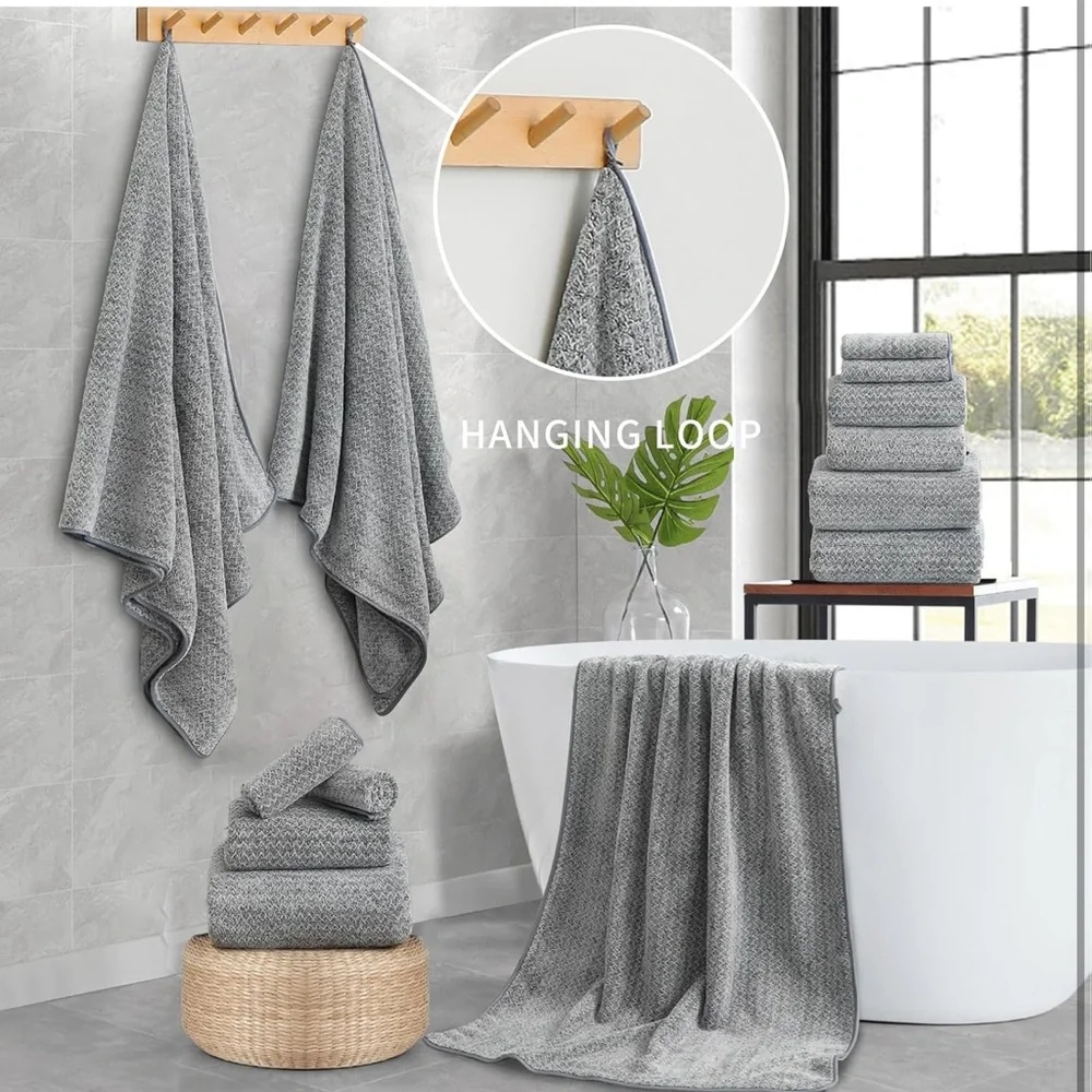 Ultra soft bath tower set 12 pieces
